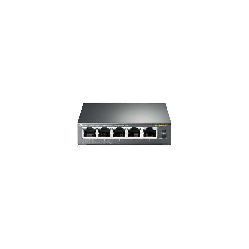 SWITCH 5P LAN GIGABIT TP-LINK  DESKTOP 4P POE  -GARANZIA A VITA