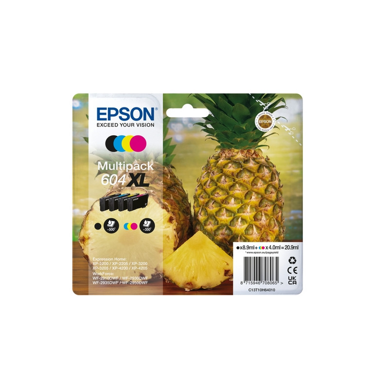 MULTIPACK EPSON 604XL "ANANAS"  4COL X XP-2200/XP-3200/XP-4200 - WF-2910DWF/WF-2