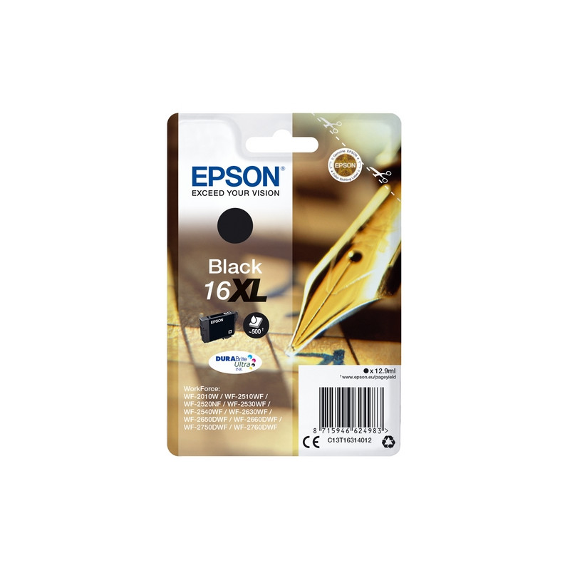 CARTUCCIA EPSON 16XL "PENNA E CRUCIVERBA"  NERO PER WORKFORCE WF-2010/2510/2520/