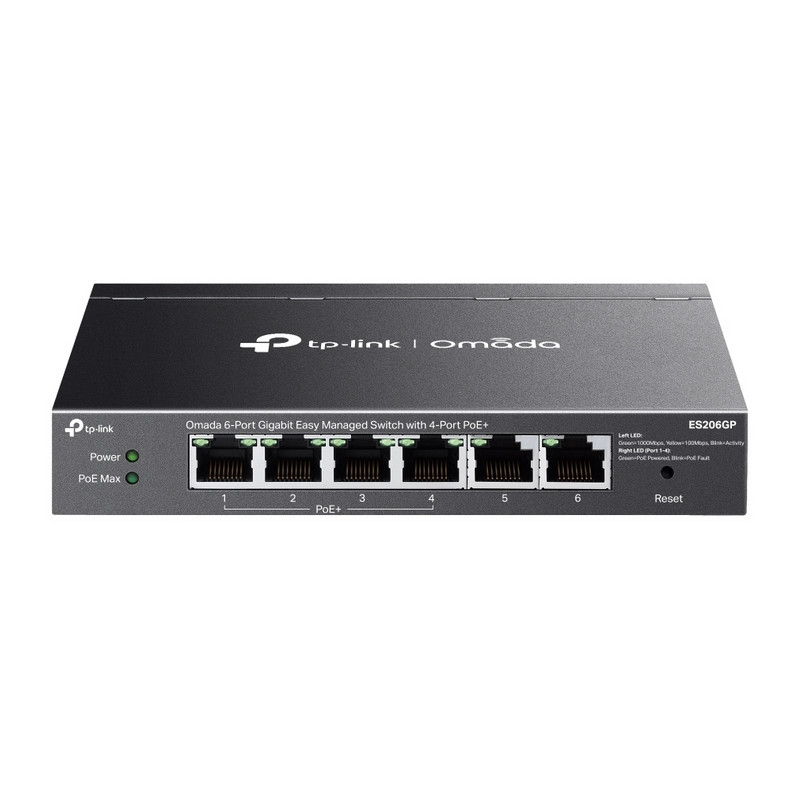 SWITCH 6P LAN GIGABIT POE+ TP-LINK  EASY MANAGED  4P GIGABIT POE  (INTEG,CONTR.O
