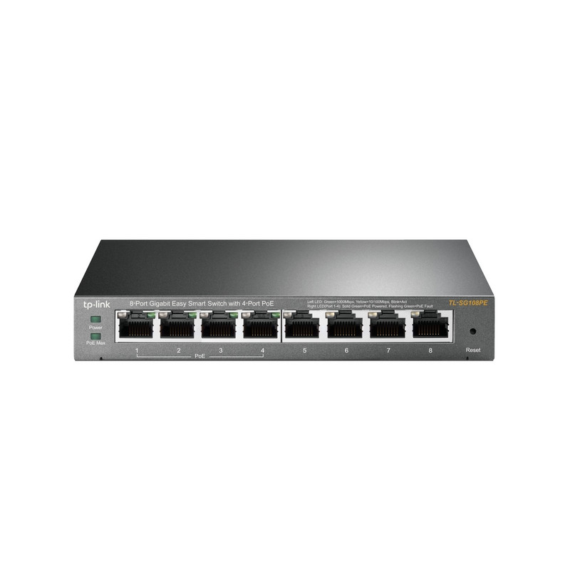SWITCH 8P LAN GIGABIT TP-LINK  EASY SMART 4P POE IGMP SNOOPING,MTU/PORT/TAG-BASE