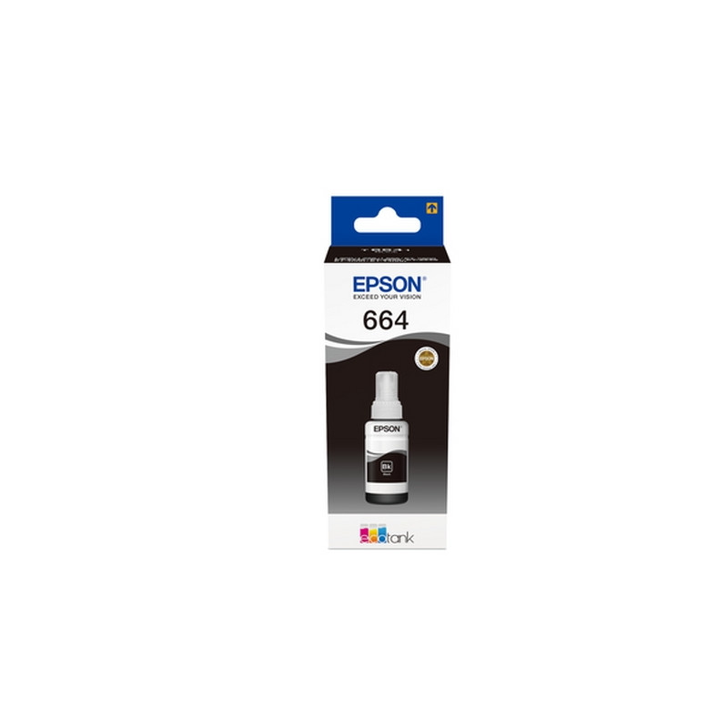 FLACONE EPSON T6641  NERO 70ML PER ECOTANK ET-2500/ET-2550/ET-2600/ET-2650/4500/