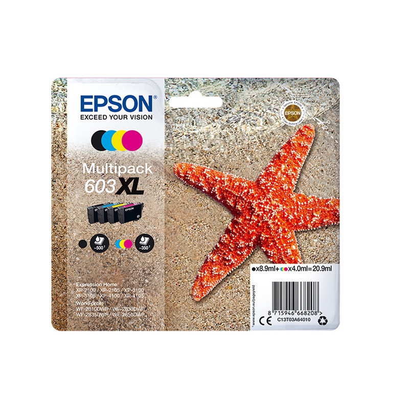 MULTIPACK EPSON 603XL "STELLA MARINA"  4COL X XP-2100/XP-3100/XP-4100 - WF-2810D