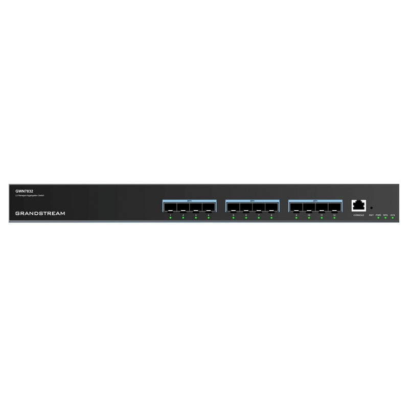 Layer 3 Managed Network Switch, 12x SFP+, optional redundant PSU. Utilizzabile c
