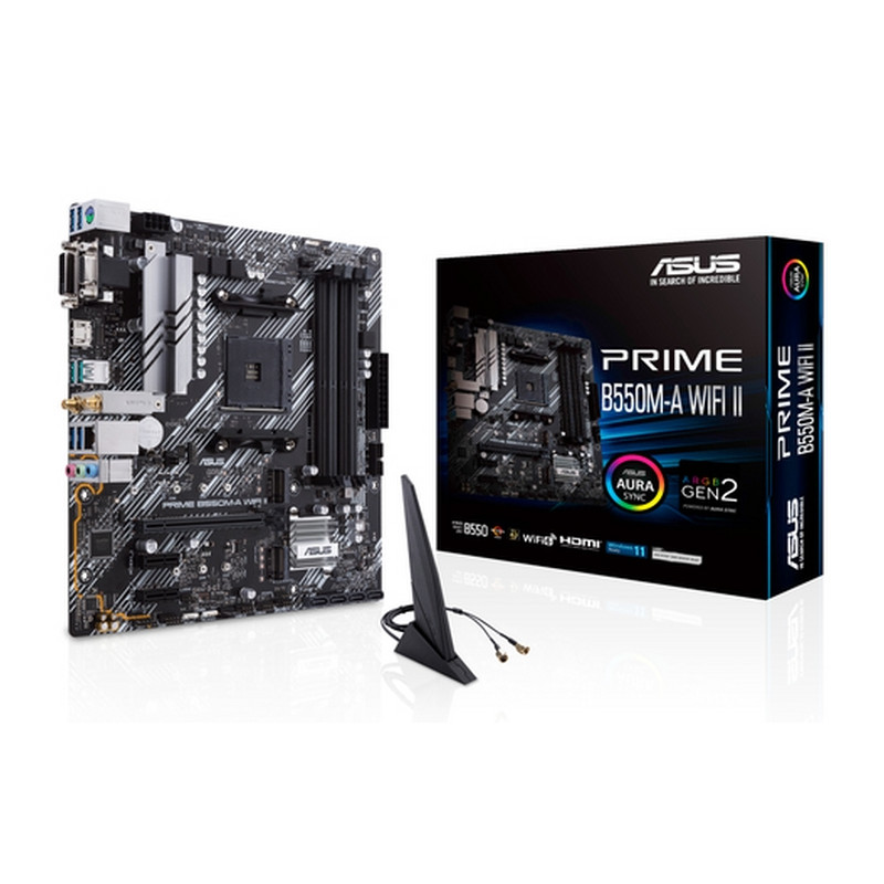 MB ASUS PRIME B550M-A WIFI II AM4 4XDDR4DC-4866(OC) DVI HDMI VGA 1XPCIE4.0X16 4X