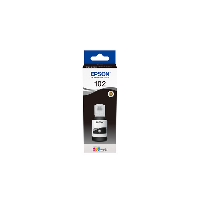 FLACONE EPSON 102  NERO 127ML PER ECOTANK ET-2700 ET-2750 ET-3750 ET-4750 ET-150