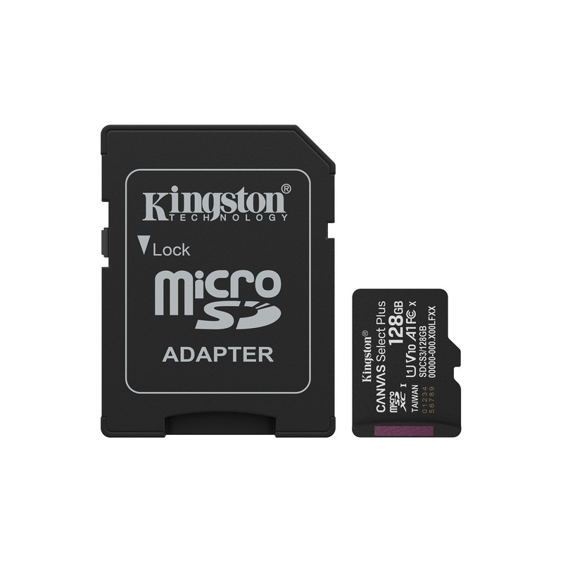 MICRO SECURE DIGITAL 128GB  CLASS10 UHS-I, U1, V10, A1 150MB/S + ADATTATORE CANV