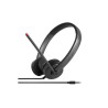 CUFFIE+MICROFONO LENOVO  ANALOGICHE BLACK CAVO 1,2MT 0,11KG PLUG-AND-PLAY FINO:3