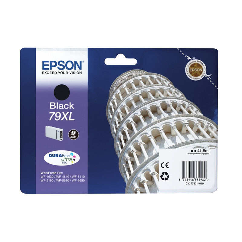 CARTUCCIA EPSON 79XL "TORRE DI PISA"  NERO 2.600PG X WORKFORCE PRO WF-5110DW, WF