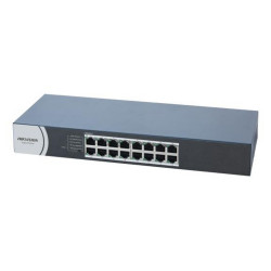 SWITCH 16P GIGABIT RJ45 HIKVISION  UNMANAGED SWITCH - IN ACCIAIO - MONTABILE SU