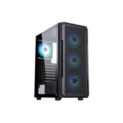 CABINET ITEK SIX TRIANGLE - GAMING  MIDDLE TOWER, 4X12CM ARGB FAN,  USB3, SIDE P