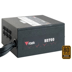ALIMENTATORE ATX  BD700 - 700W, 80PLUS BRONZE, PFC ATTIVO, VENTOLA HDB 12CM, DC