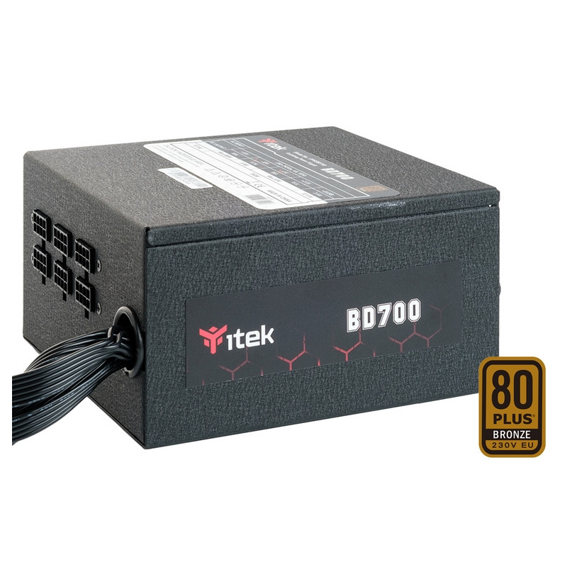 ALIMENTATORE ATX  BD700 - 700W, 80PLUS BRONZE, PFC ATTIVO, VENTOLA HDB 12CM, DC