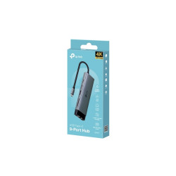 HUB USB TYPE-C TP-LINK  CON 9P -1P HDMI 4K-1P USB-C PD 100W- 1P RJ45-1P SD E 1P