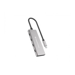 HUB USB3.2 GEN.2 4P CONCEPTRONIC  USB-C X4, 100W USB PD, ALUMINUM CASE