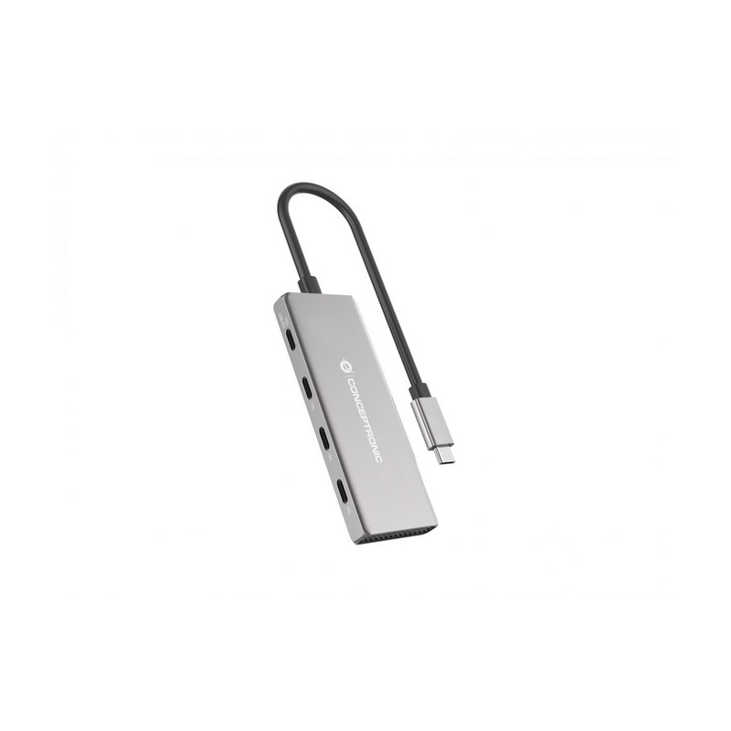 HUB USB3.2 GEN.2 4P CONCEPTRONIC  USB-C X4, 100W USB PD, ALUMINUM CASE