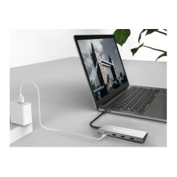 HUB USB3.2 GEN.2 4P CONCEPTRONIC  USB-C X4, 100W USB PD, ALUMINUM CASE