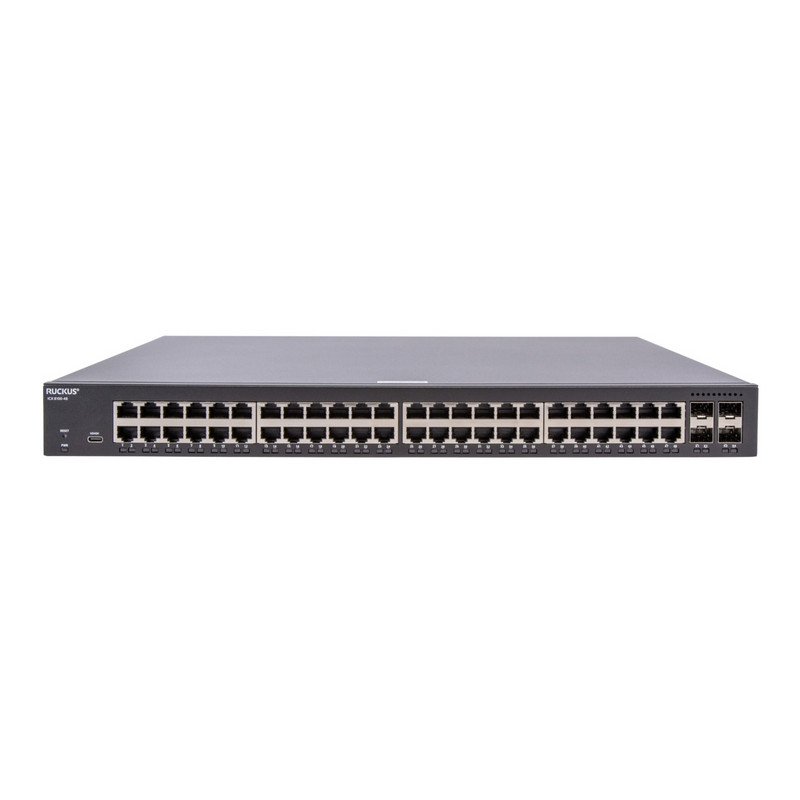 Ruckus ICX 8100 Switch, 48x 10/100/1000 ports, 4 x 1/10G SFP uplink-ports, advan