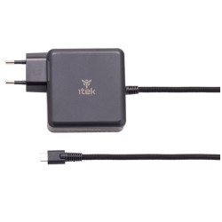 ALIMENTATORE A MURO ITEK  PER  NOTEBOOK E DISPOSITIVI USB-C, PD - 100W, TECNOLOG