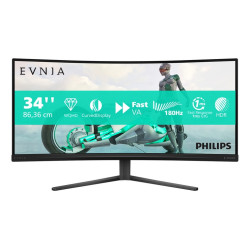 MONITOR PHILIPS LCD CURVED VA 180HZ 34" WIDE  1MS LOWBLUE WQHD 4000:1 BLACK 2XHD