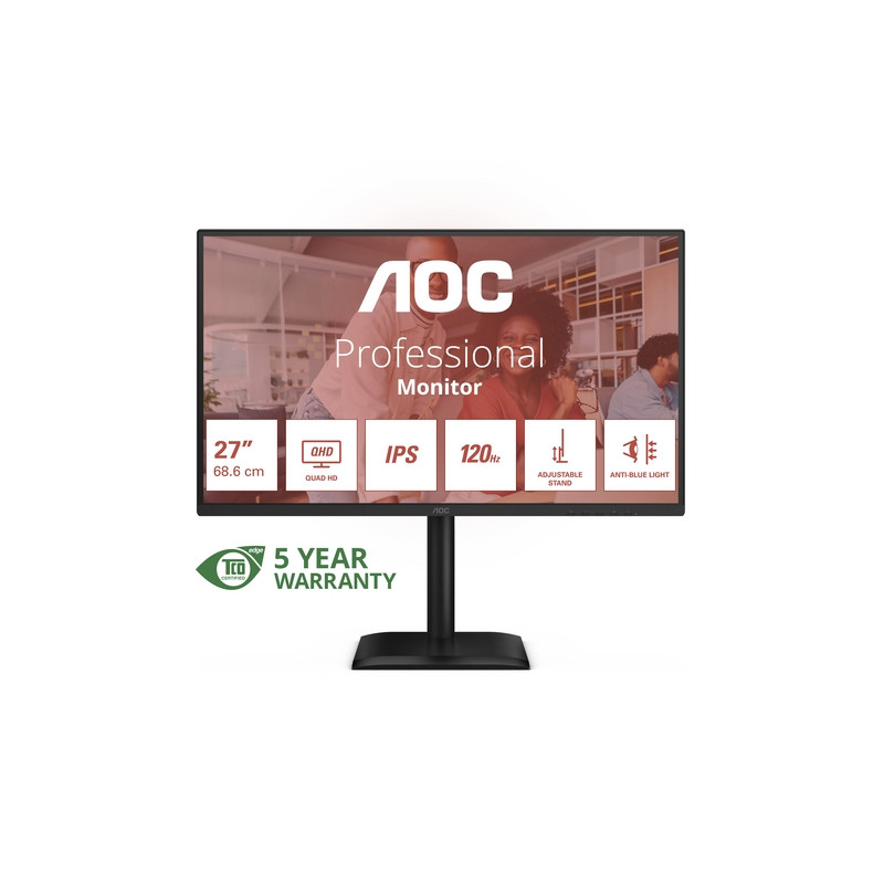 MONITOR AOC LCD IPS 120HZ 27" WIDE FRAMELESS  4MS MM QHD 1500:1 BLACK REG.ALT. H
