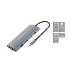 ADATTATORE HUB USB MULTIFUNZIONE 10IN1 CONCEPTRONIC  (NEW VERS.)3X USB-A GBPS 2X