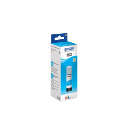 FLACONE EPSON 102  CIANO 70ML PER ECOTANK ET-15000 ET-2750/51/56 ET-2850/51/56 E