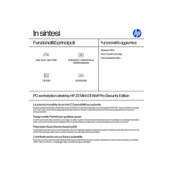 WORKSTATION HP AI Z2 MINI 1LT G1I D4TB3ET ULTRA7-265 32GBDDR5 6400MHZ 1TBSD RTX