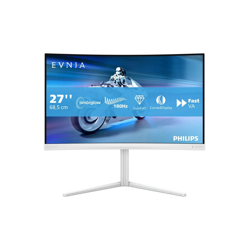 MONITOR PHILIPS LCD FAST VA LED 180HZ 27" WIDE  0.5MS QHD 5000:1 WHITE 2XHDMI DP
