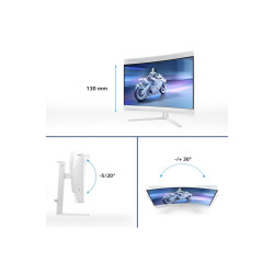 MONITOR PHILIPS LCD FAST VA LED 180HZ 27" WIDE  0.5MS QHD 5000:1 WHITE 2XHDMI DP