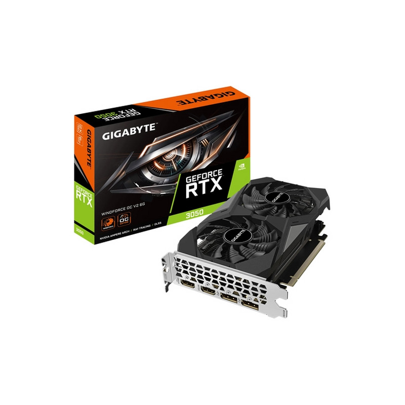 SVGA GIGABYTE  RTX 3050 OC V2  6GDDR6 96BIT 1477MHZ-O.C PCIE4.0 2XHDMI 2XDP 7680