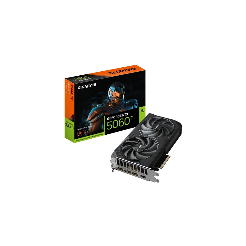 SVGA GIGABYTE  RTX 5060 TI 8GDDR7 128BIT 2587MHZ-O.C. PCIE5.0 HDMI 3XDP 7680X432