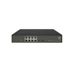 SWITCH 10P GIGABIT POE LEVELONE  HILBERT SMART LITE- 8P POE + 2P GIGABIT SFP - 8